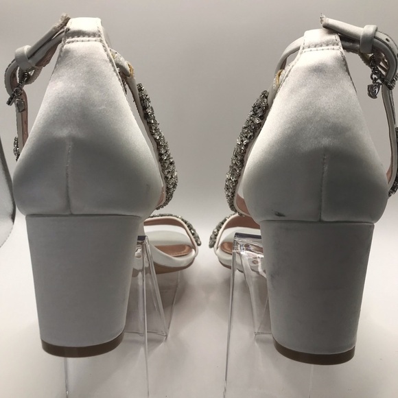 Naturalizer x Pnina Tornai Bridal Sandals | Crystal Block Heel Wedding Shoes 6.5 - Picture 9 of 11
